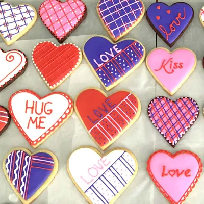 3 Valentine's Cookies