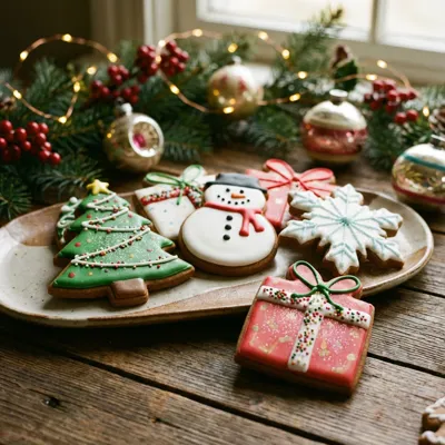 12 Decorated Christmas Cookies